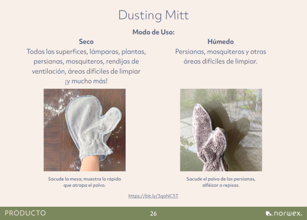 dusting mitt example demo