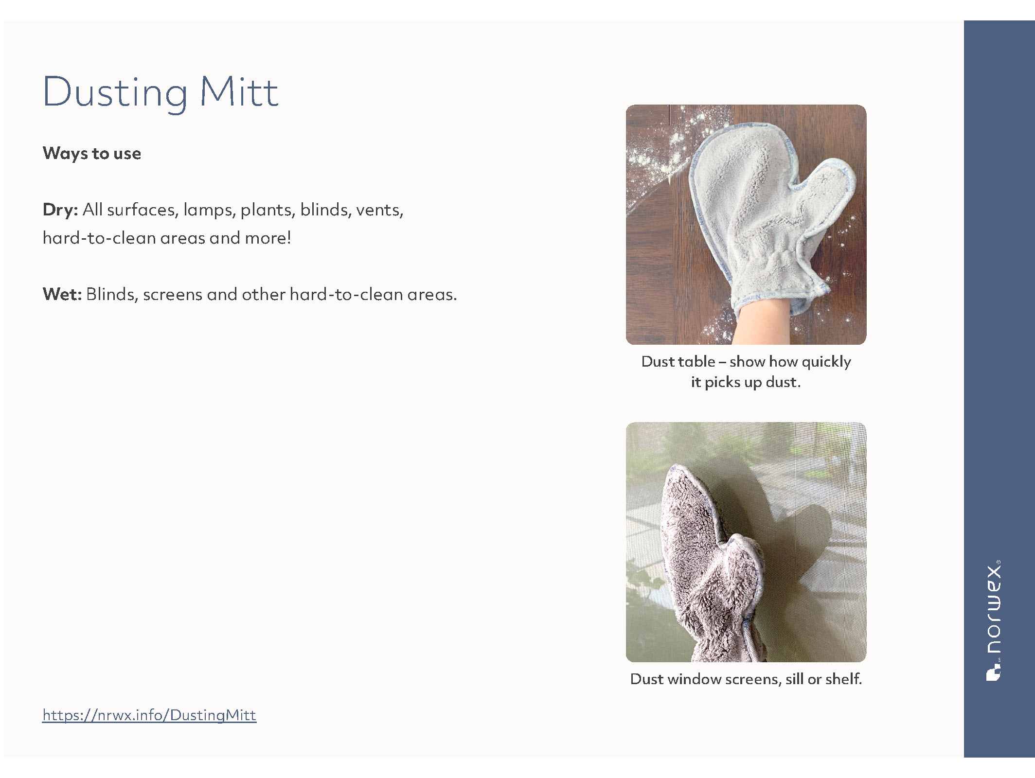 dusting mitt share card